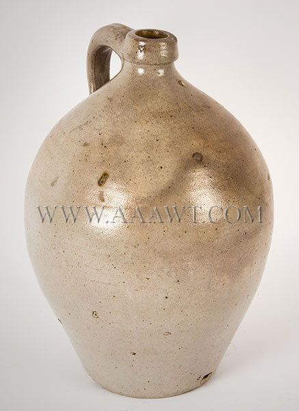 Stoneware Ovoid Jug, Barnabas Edmands & Co., Charlestown, Two Gallon, Uncommon
Early 19th Century, entire view